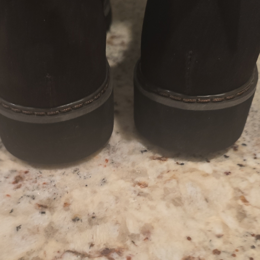 Women’s Dark Brown Suede Ankle Boot with Buckle - Picture 13 of 16